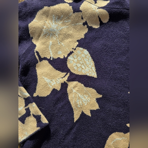 Anthropologie Maeve Carys Jo Faulkner Mock Neck Floral Sweater Size Small - Picture 6 of 6